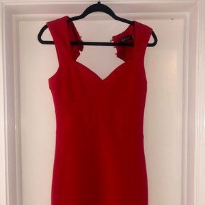 Womens red cocktail dress